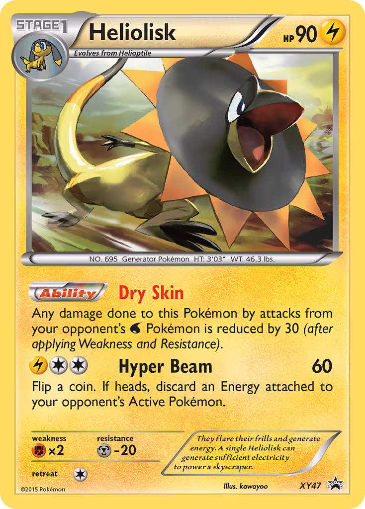 Heliolisk XY47 Pokemon card