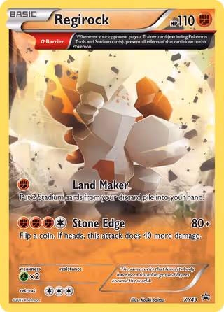 Regirock XY49 Pokemon card