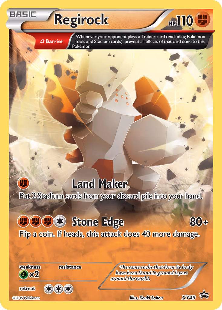 Regirock XY49 Pokemon card