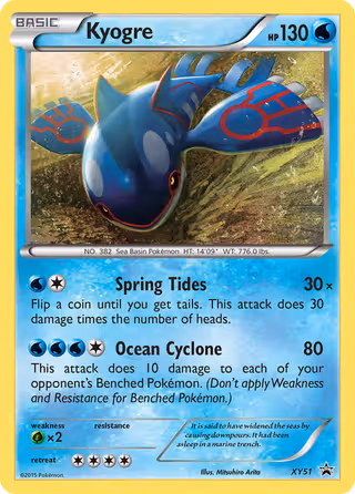 Kyogre XY51 Pokemon card