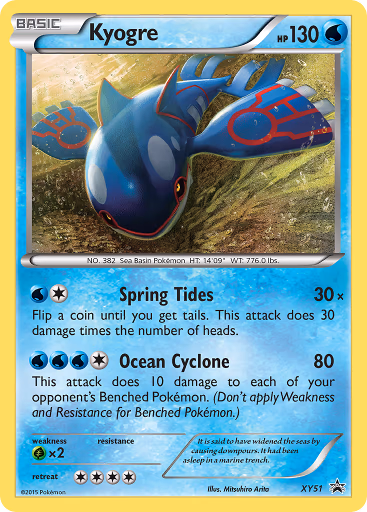 Kyogre XY51 Pokemon card