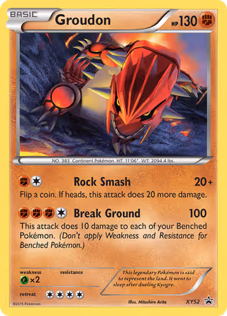 Groudon XY52 Pokemon card