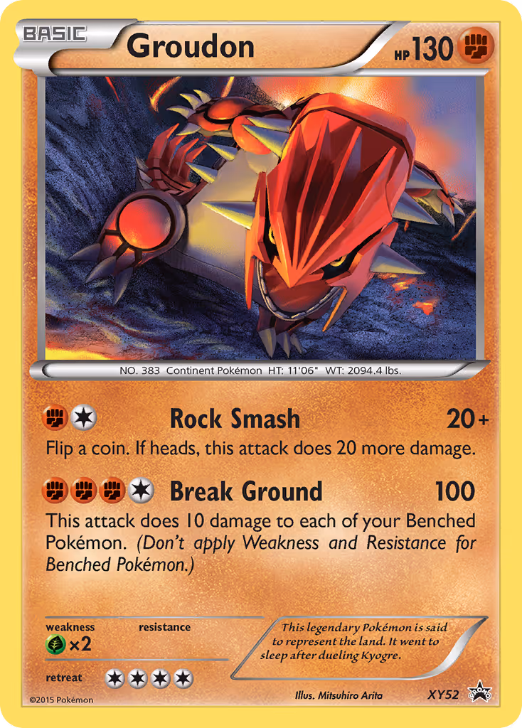 Groudon XY52 Pokemon card