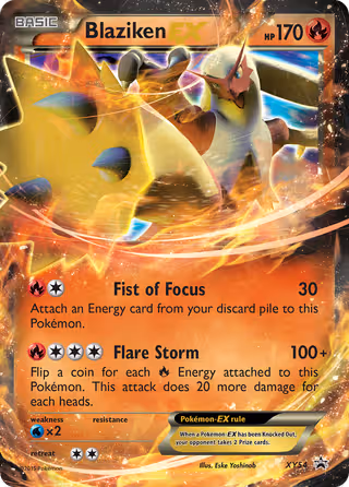 Blaziken EX XY54 Pokemon card