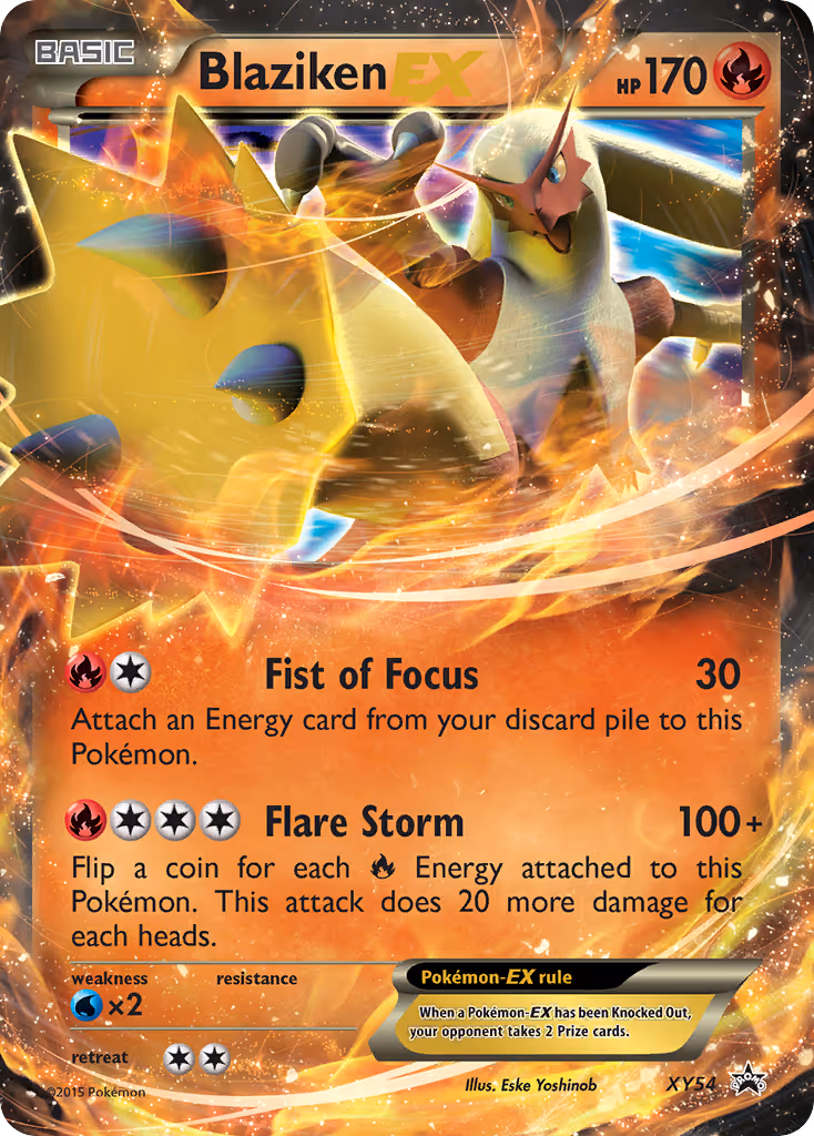 Blaziken EX XY54 Pokemon card
