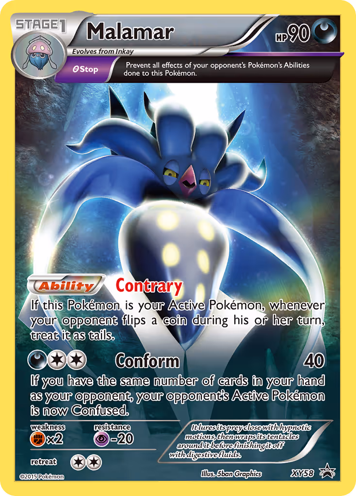Malamar XY58 Pokemon card