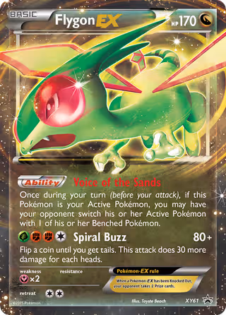 Flygon EX XY61 Pokemon card