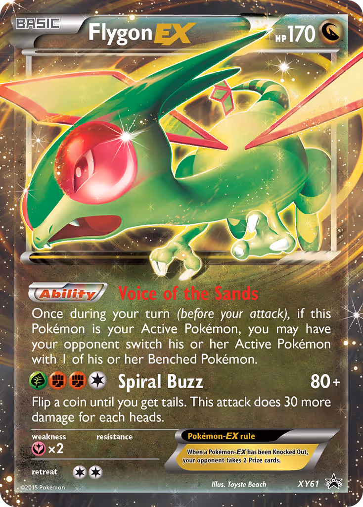 Flygon EX XY61 Pokemon card