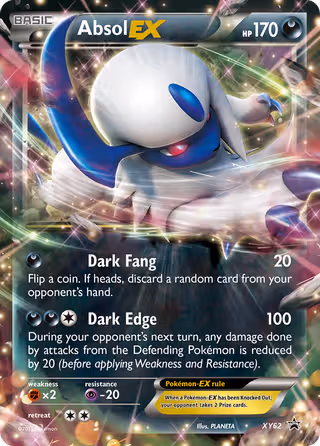 Absol EX XY62 Pokemon card