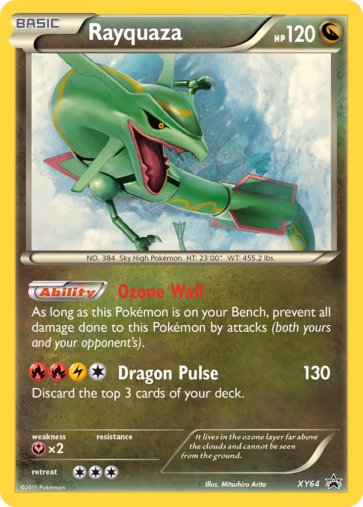 Rayquaza XY64 Pokemon card
