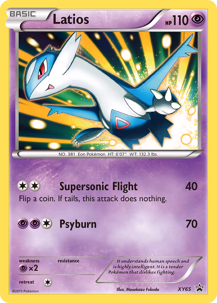 Latios XY65 Pokemon card