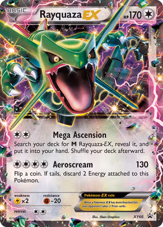 Rayquaza EX XY66 Pokemon card