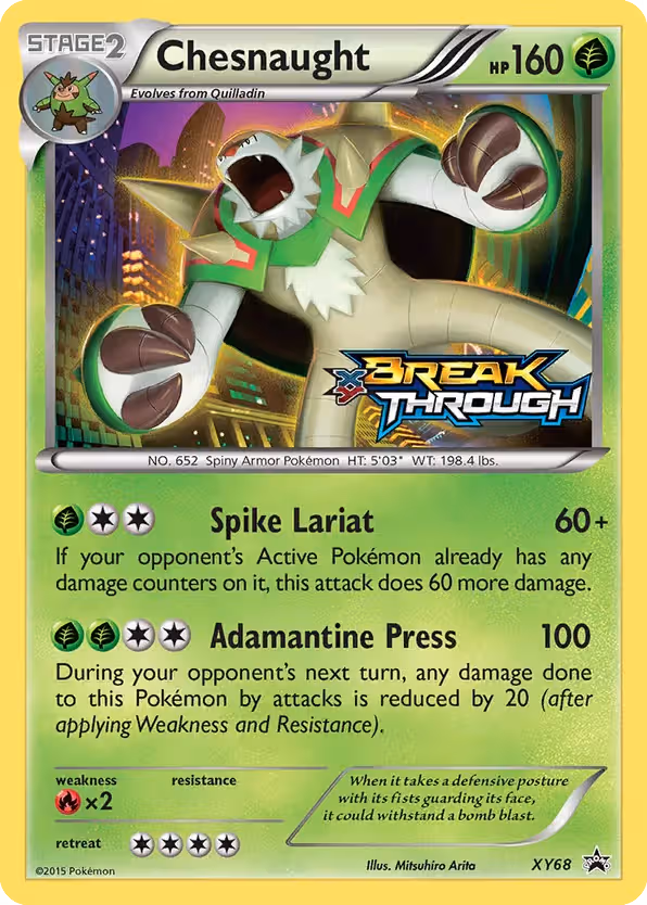 Chesnaught XY68 Pokemon card