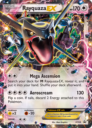 Rayquaza EX XY69 Pokemon card