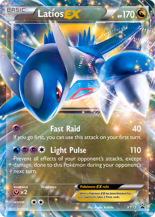 Latios EX XY72 Pokemon card