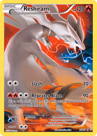 Reshiram XY74 Pokemon card