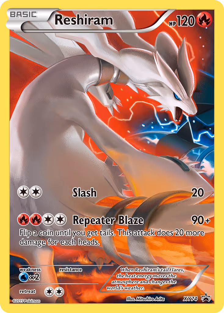 Reshiram XY74 Pokemon card