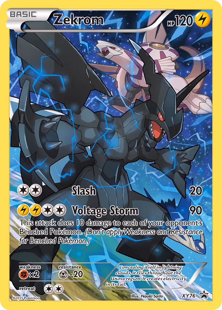 Zekrom XY76 Pokemon card