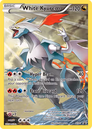 White Kyurem XY81 Pokemon card