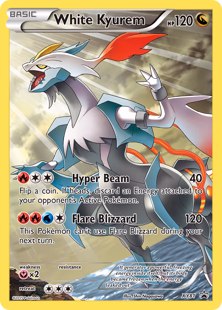 White Kyurem XY81 Pokemon card