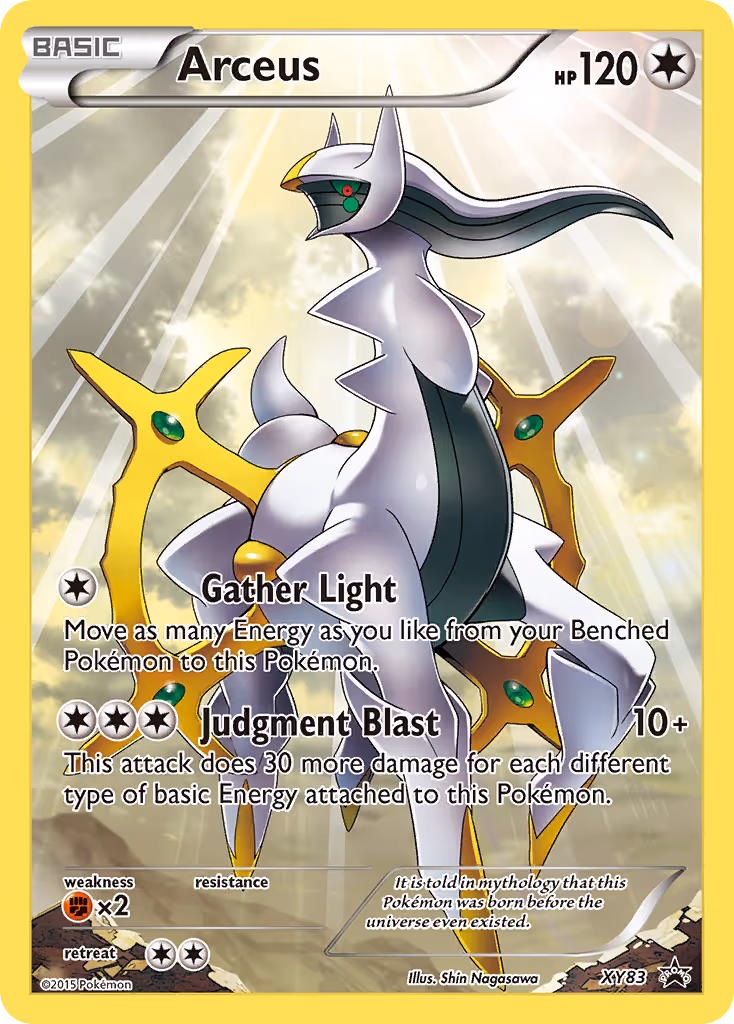 Arceus XY83 Pokemon card