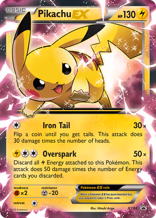 Pikachu EX XY84 Pokemon card
