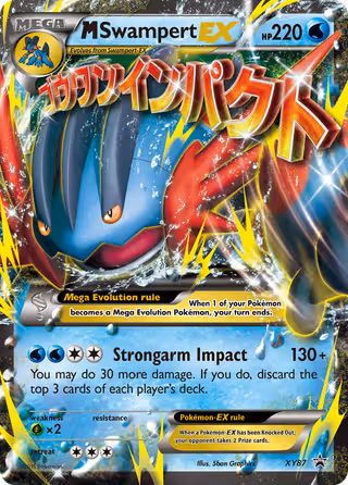 M Swampert EX XY87 Pokemon card