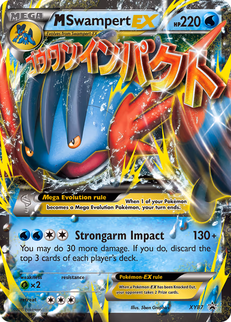 M Swampert EX XY87 Pokemon card