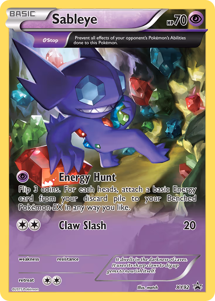 Sableye XY92 Pokemon card
