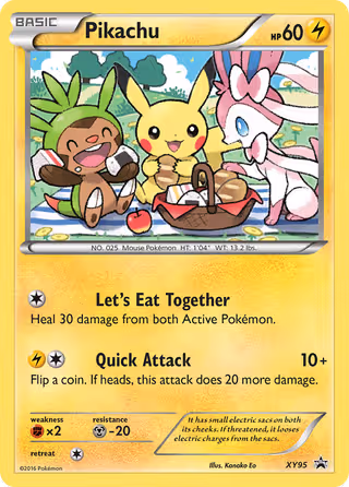 Pikachu XY95 Pokemon card