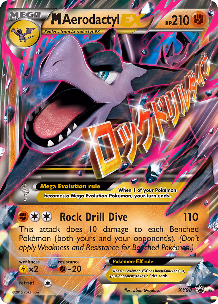 M Aerodactyl EX XY98 Pokemon card